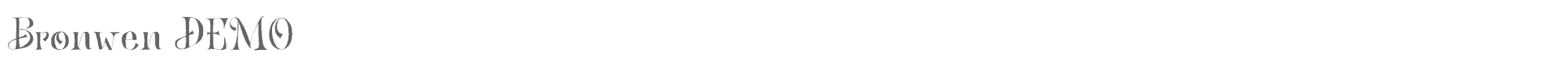 Sample characters Bronwen Font